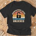 Nivel Del Padrino Desbloqueado Regalo Del Padrino Camiseta unisex Regalos para ancianos