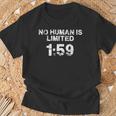 No Human Is Limited T-Shirt Gifts for Old Men