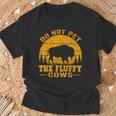 Do Not Pet The Fluffy Cows Bison Retro Vintage T-Shirt Gifts for Old Men