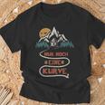 Nur Noch Eine Kurve Bergsteigen Wander Wanderen T-Shirt Geschenke für alte Männer