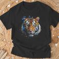 Obra De Arte De Tigre Colorido Animal Arte Tigre Camiseta unisex Regalos para ancianos