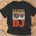 Oldschool Dj Deejay Dj Music Camiseta unisex Regalos para ancianos