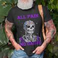 All Pain No Gains Fitness Weightlifting Bodybuilding Gym T-Shirt Gifts for Old Men