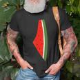 Palestine Watermelon Watermelon Palestine Map T-Shirt Gifts for Old Men