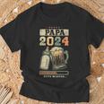 Papa 2024Aterschaft Baby Ankündigung Werdenderater T-Shirt Geschenke für alte Männer