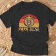 Papa Bär Papa Wildingatertagintage T-Shirt Geschenke für alte Männer