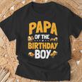 Papa Of The Birthday Boy Construction Worker Bday Party T-Shirt Gifts for Old Men