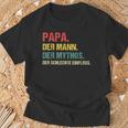 Papa Der Mann Der Mythos Der Schlechte Influence Father Slogan T-Shirt Geschenke für alte Männer