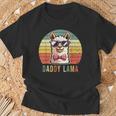 Papa Lama Lustiges Lama Alpaka T-Shirt Geschenke für alte Männer