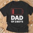 Papaon 2 Boys Papa Des Son T-Shirt Geschenke für alte Männer