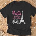 Paris France Eiffel Tower Souvenir T-Shirt Geschenke für alte Männer