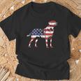 Patriotic Labrador Retriever Wearing Usa Flag 4Th July T-Shirt Gifts for Old Men
