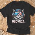 Patriotic Meowica 4Th Of July Cat American Flag Usa Kitty T-Shirt Gifts for Old Men