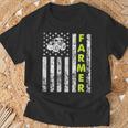Patriotic Tractor Flag Farmer T-Shirt Gifts for Old Men