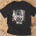 Patriotic Wolf As Usa America Astronaut T-Shirt Gifts for Old Men