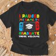 I Paused My Game To Graduate Graduation Boys Gamer T-Shirt Gifts for Old Men