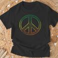 Peace Symbol Hippie Rasta Vintage T-Shirt Geschenke für alte Männer
