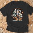 Pirate Cat Adventure T-Shirt Gifts for Old Men