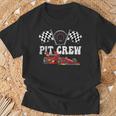 Pit Crew Race Car Hosting Parties Racing Family Themed T-Shirt Gifts for Old Men