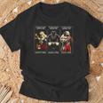 Pitbull Boxing Protect Respect Defeat T-Shirt Gifts for Old Men
