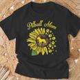Pitbull Mom Sunflower Paw Pittie Dog Owner Mama Women Gif T-Shirt Gifts for Old Men