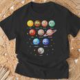 Planetas Del Sistema Solar Espacio Solar Divertido Profesor De Ciencias Para Niños Camiseta unisex Regalos para ancianos