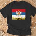 Pljevlja Srpska Crna Gora Njegos Petrovic Trobojka Cg T-Shirt Geschenke für alte Männer