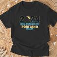 Portland Indiana Total Solar Eclipse 2024 T-Shirt Gifts for Old Men