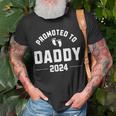 Promoted To Daddy 2024 New Father Pregnancy Announcement T-Shirt Gifts for Old Men