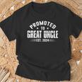 Promoted To Great Uncle 2024 Family Pregnancy Announcement T-Shirt Gifts for Old Men