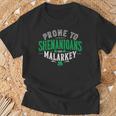 Prone To Shenanigans & Malarkey Fun St Patrick's Day T-Shirt Gifts for Old Men