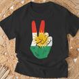 Proud Kurds Kurdistan Kurdische Flagge Peace T-Shirt Geschenke für alte Männer