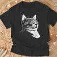 Psychedelic Cat Festival Edm Trippy Illusion Kitty Rave Cats T-Shirt Gifts for Old Men