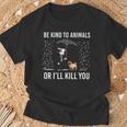 Pug Be Kind To Animals T-Shirt Gifts for Old Men