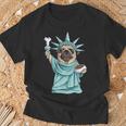 Pug Statue Of Liberty 4Th Of July Dog Lover T-Shirt Gifts for Old Men