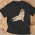Pug Yoga Fitness Workout Gym Dog Lovers Puppy Athletic Pose T-Shirt Gifts for Old Men