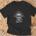 Punk Music Retro Punk Rock Motif Skull Skeleton Skull T-Shirt Geschenke für alte Männer