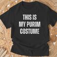 This Is My Purim Costume Distressed White Text T-Shirt Gifts for Old Men