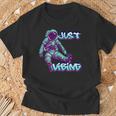 Purple And Teal Astronaut Just Vibing Graphic For Men T-Shirt Gifts for Old Men