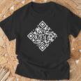 Qr-Code Einer Von Uns Beiden Ist Klüger Als Du T-Shirt Geschenke für alte Männer