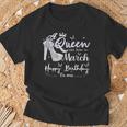 A Queen Was Born In March Birthday Month March 2024 T-Shirt Gifts for Old Men