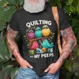 Quilting With My Peeps Quilting For Women T-Shirt Gifts for Old Men