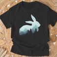 Rabbit Bunny Hare Double Exposure Surreal Wildlife Animal Pullover T-Shirt Gifts for Old Men