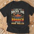 I Like Racks Big My Butt Rubbed And My Pork Pulled Grilling T-Shirt Gifts for Old Men