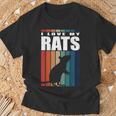 Rats Vintage Stripes Sweet Saying For Rat Holder T-Shirt Geschenke für alte Männer