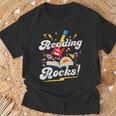 Reading Rocks Quotes For National Reading Month 2024 T-Shirt Gifts for Old Men