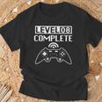 Regalo De 8 Años De Aniversario Para Pareja Nivel 8 Completo Camiseta unisex Regalos para ancianos