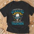 Reicht Mir Die Oxygen Bottle Scuba Diver T-Shirt Geschenke für alte Männer