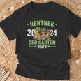 Rentner 2024 Der Garten Ruft Rente 2024 T-Shirt Geschenke für alte Männer