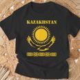 Republic Of Kazakhstan Qazaqstan Kazakhstan Kazakh Flag T-Shirt Geschenke für alte Männer